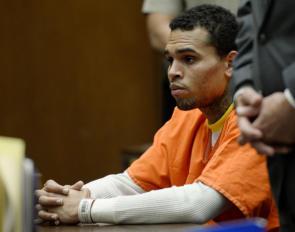 Chris Brown in court