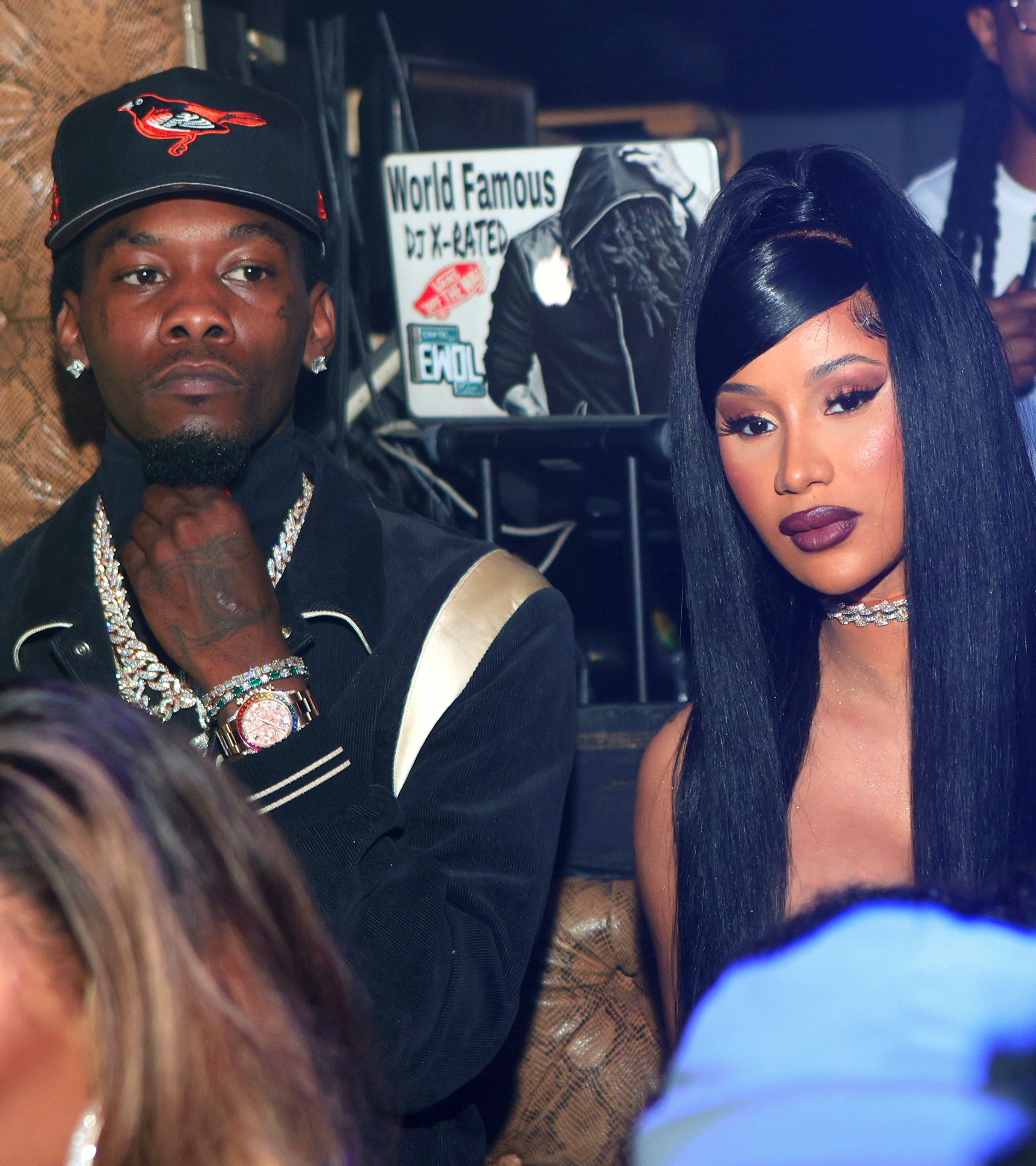 Closeup of Offset and Cardi B