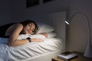 a woman sleeping