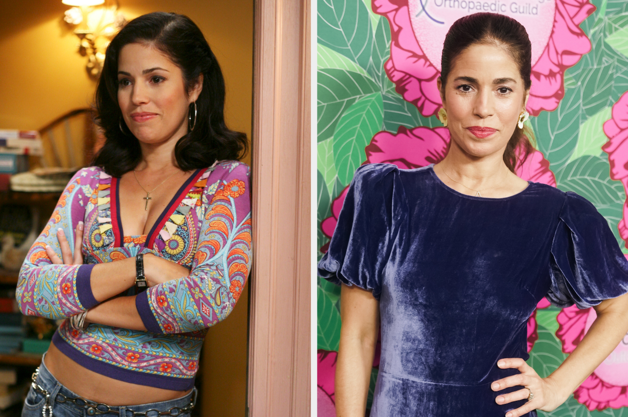 Side-by-side of Ana Ortiz in &quot;Ugly Betty&quot; vs. now