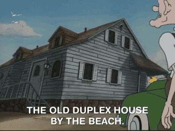&quot;The old duplex house by the beach.&quot;