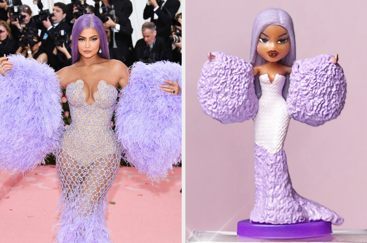 Side-by-side of Kylie and Bratz Kylie