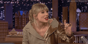 GIF of Taylor saying, &quot;Oh my god.&quot;