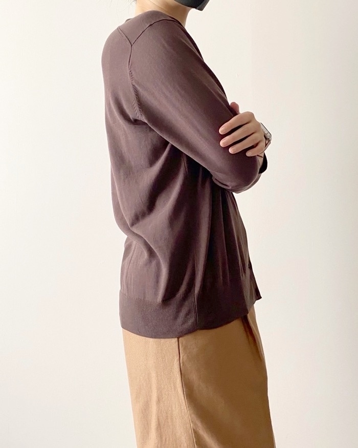 無印良品のおすすめのファッションアイテム「UVカット強撚クルーネックカーディガン（七分袖）」