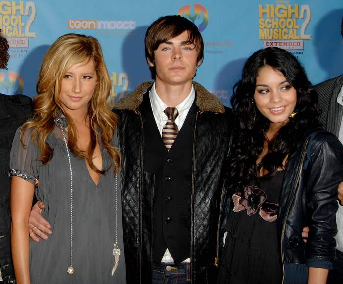 Ashley, Zac, and Vanessa at a media event