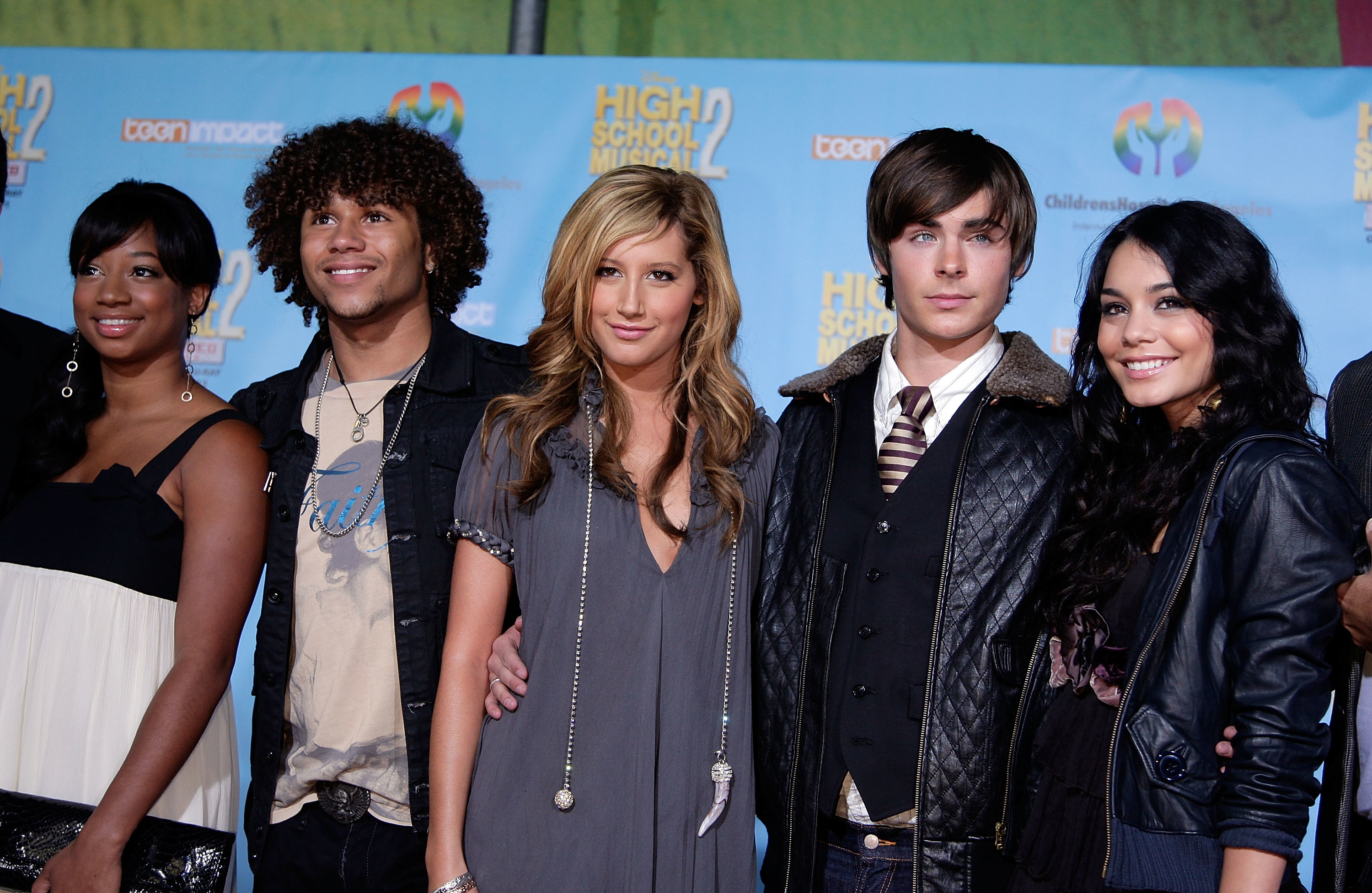 Cast members of High School Musical at a media event