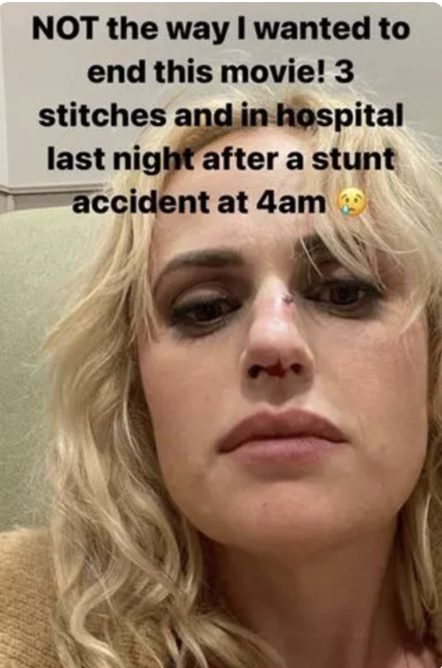 Screenshot of her IG story saying &quot;Not the way I wanted to end this movie&quot;