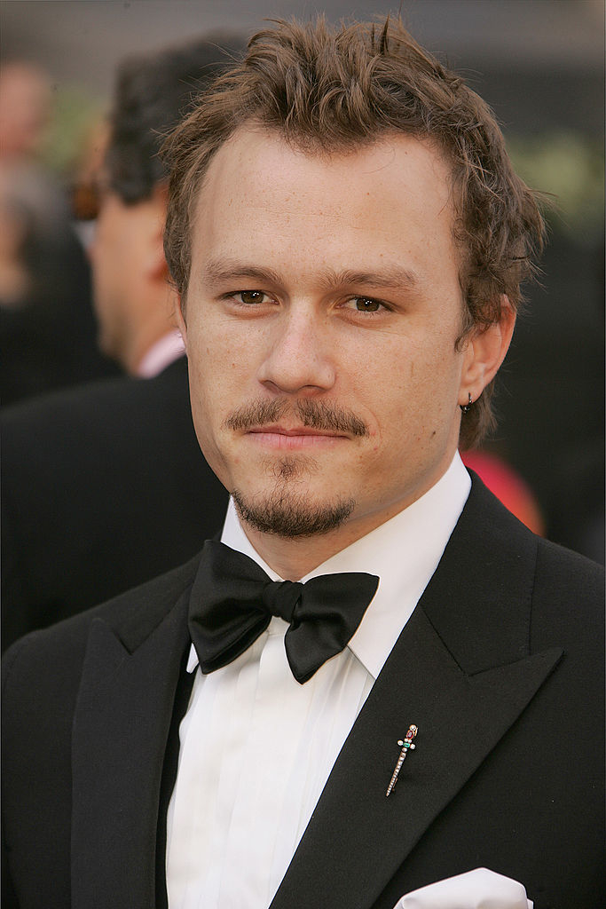 Close-up of Heath in a bow tie at a media event