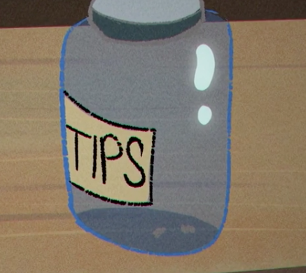A tip jar