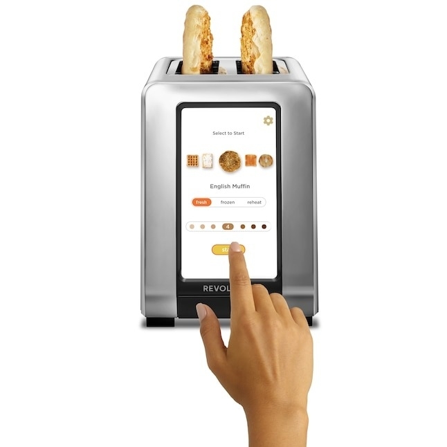 toaster with a touchscreen display