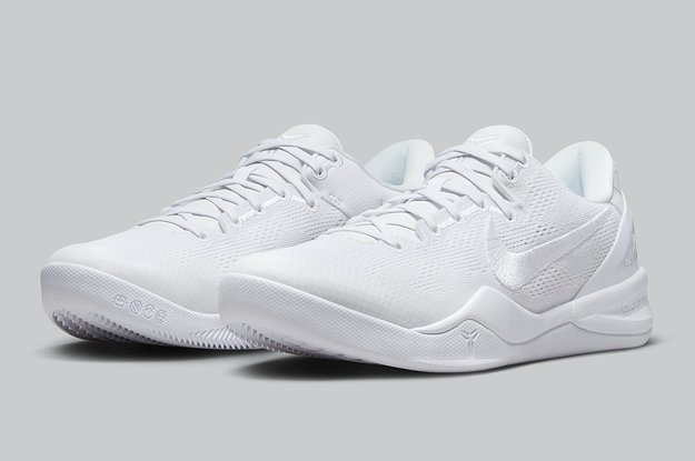 An Official Look at the 'Triple White' Nike Kobe 8 Protro