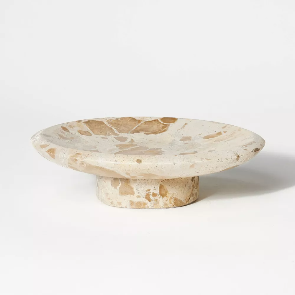 the marble pedestal bowl