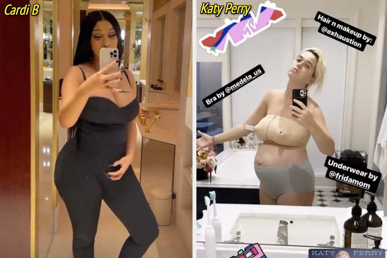 Katy Perry Shows Postpartum Body in Bra and Undies Selfie Days