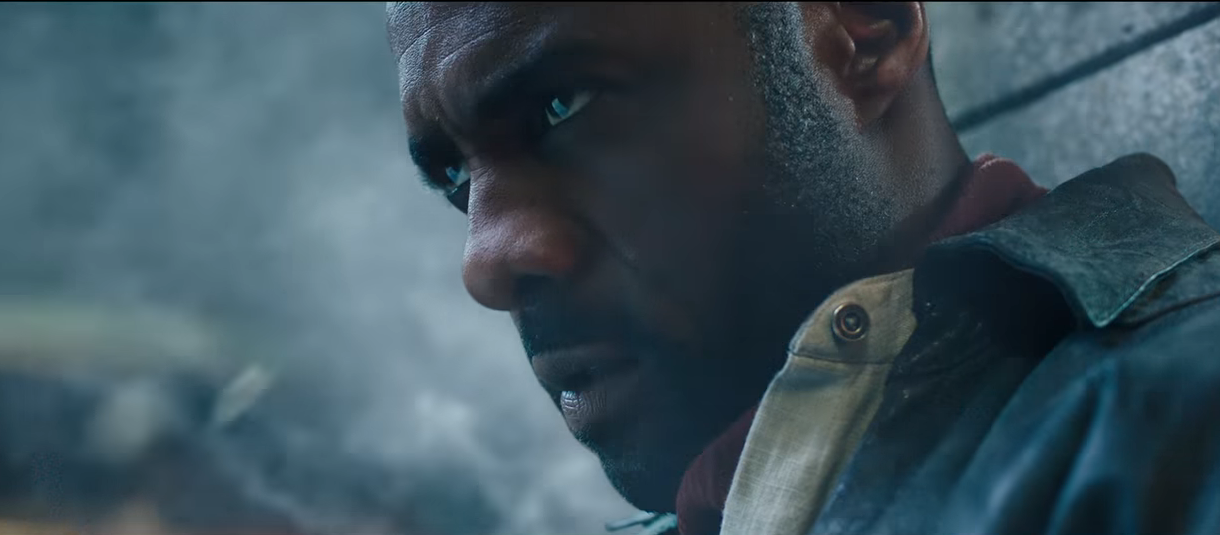 Close-up of Idris Elba as Roland