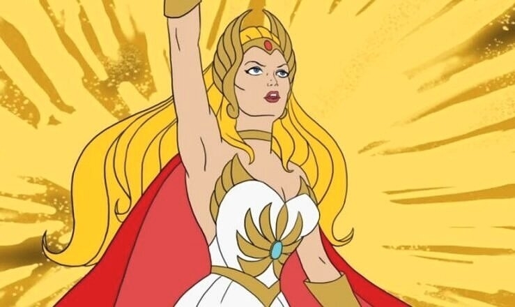 the cartoon character with her superhero uniform