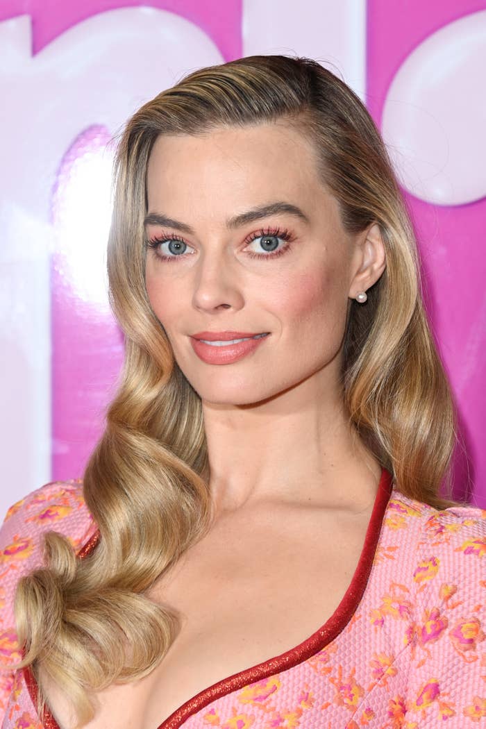 A closeup of Margot Robbie