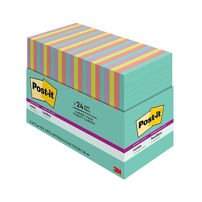 A set of colorful post-it notes.
