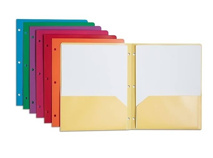 A colorful set of two pocket folders.