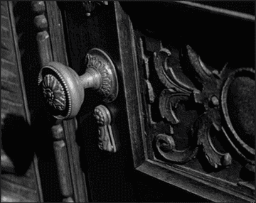 Closeup of a door knob moving