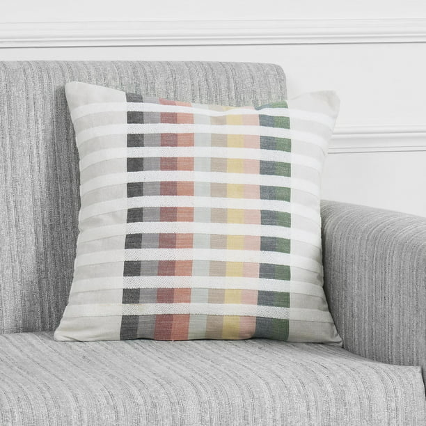 rainbow stripe pillow