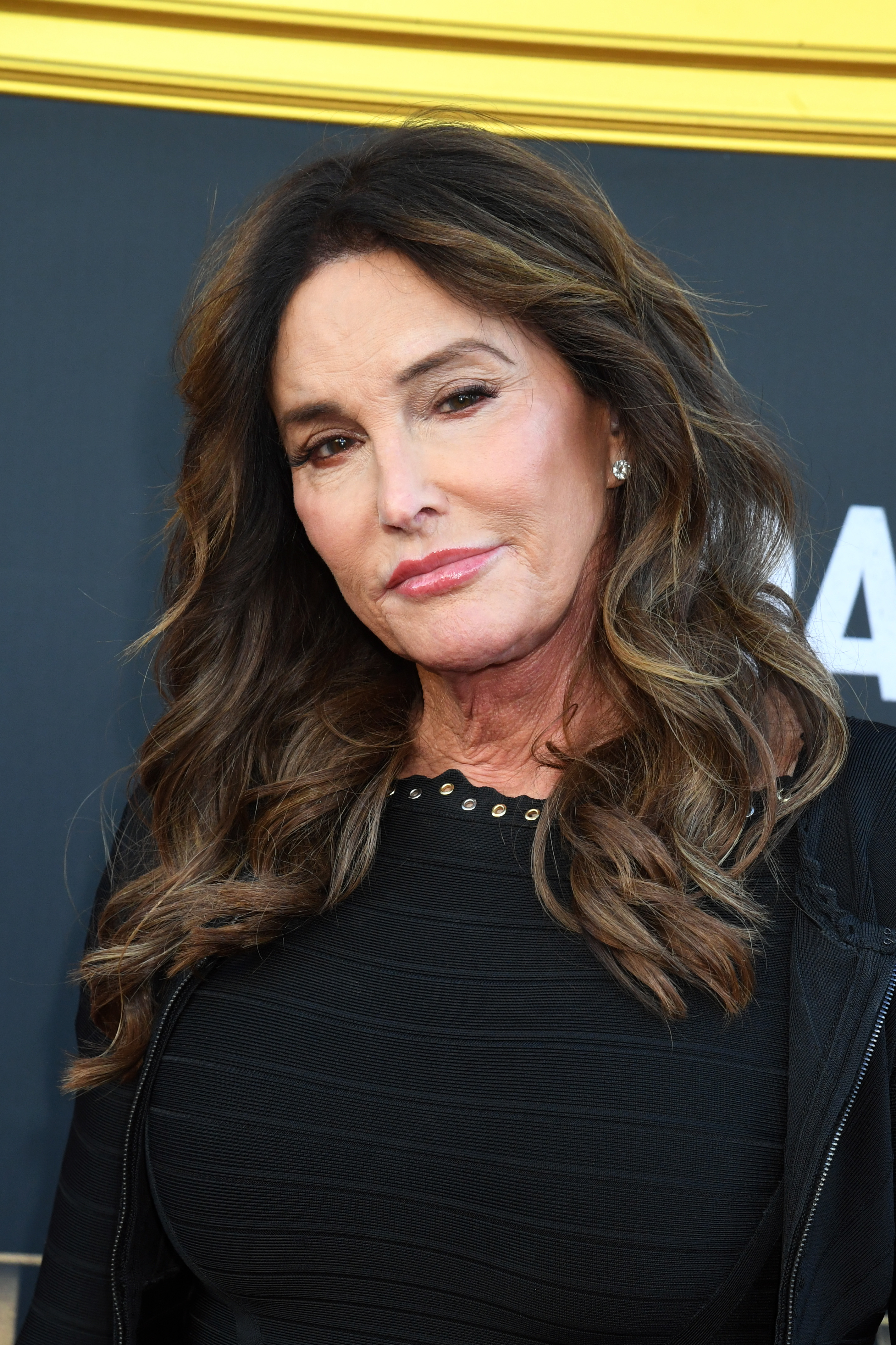 Close-up of Caitlyn at a media event