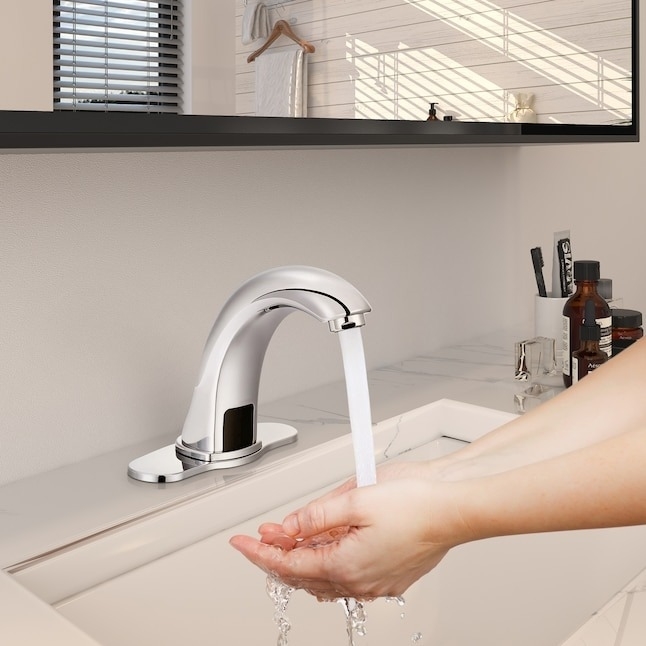 model using the touchless faucet