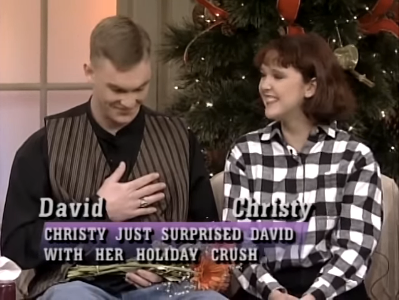 &quot;Christy just surprised David with her holiday crush&quot;