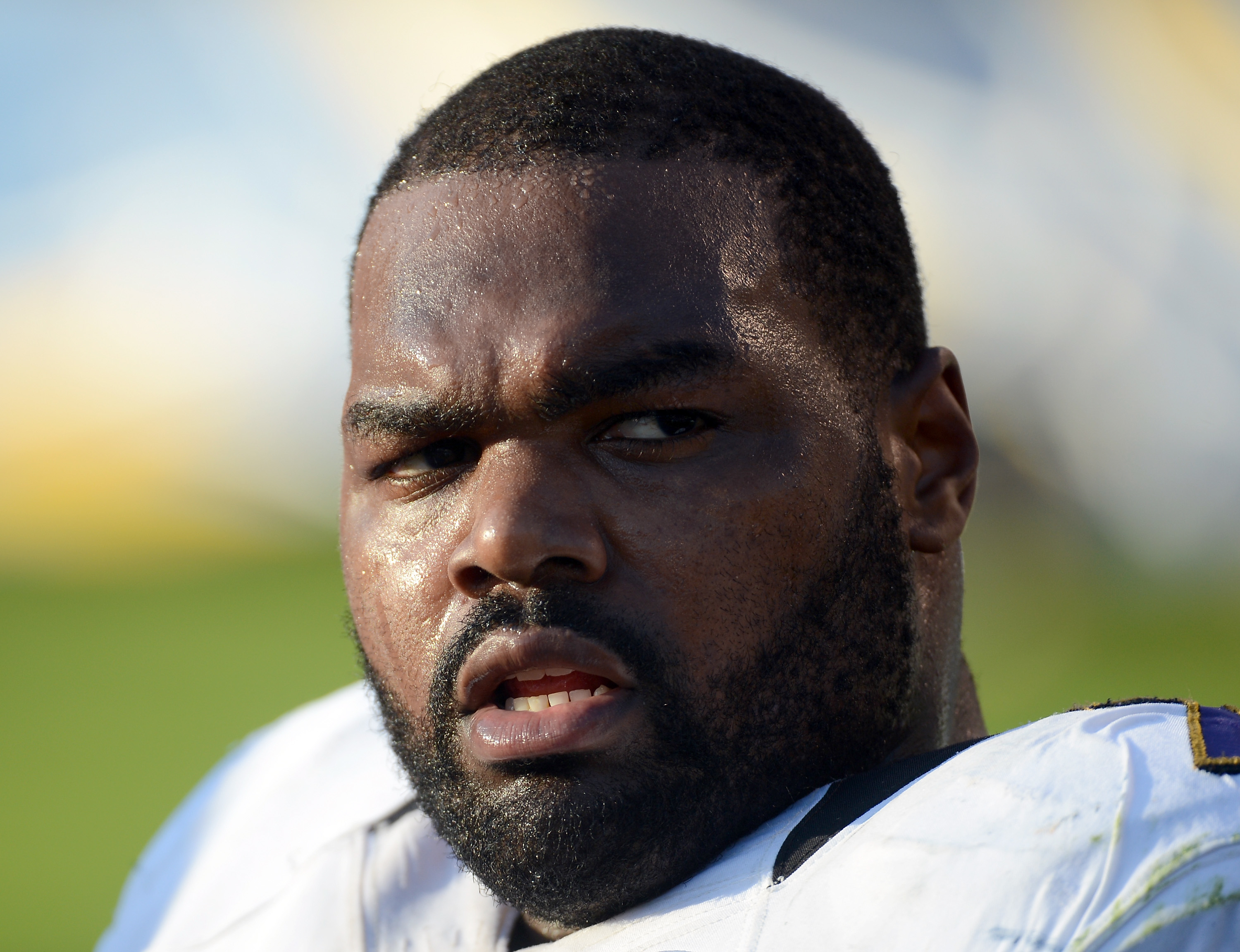 Closeup of Michael Oher