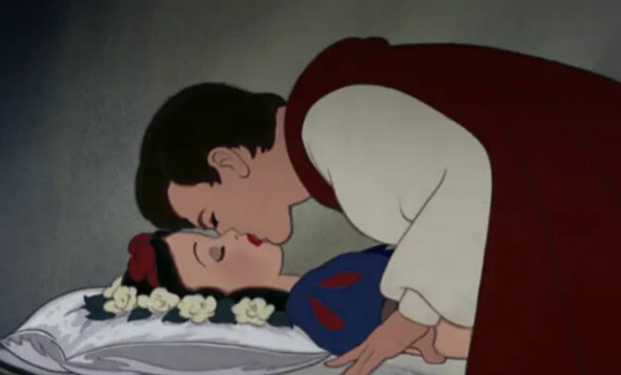 the prince kissing snow white
