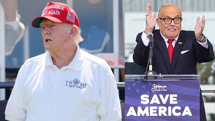 trump and giuliani are pictured