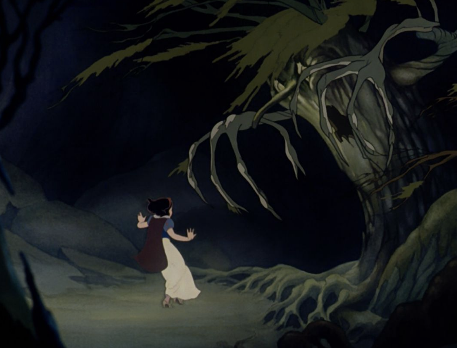 snow white entering the dark woods