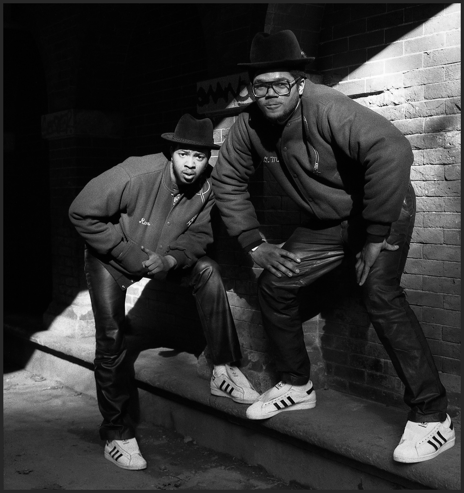 Run and DMC posing in Central Park in 1984