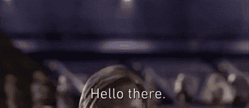 Obi Wan popping up and saying &quot;Hello there&quot; in Stars Wars Episode 3