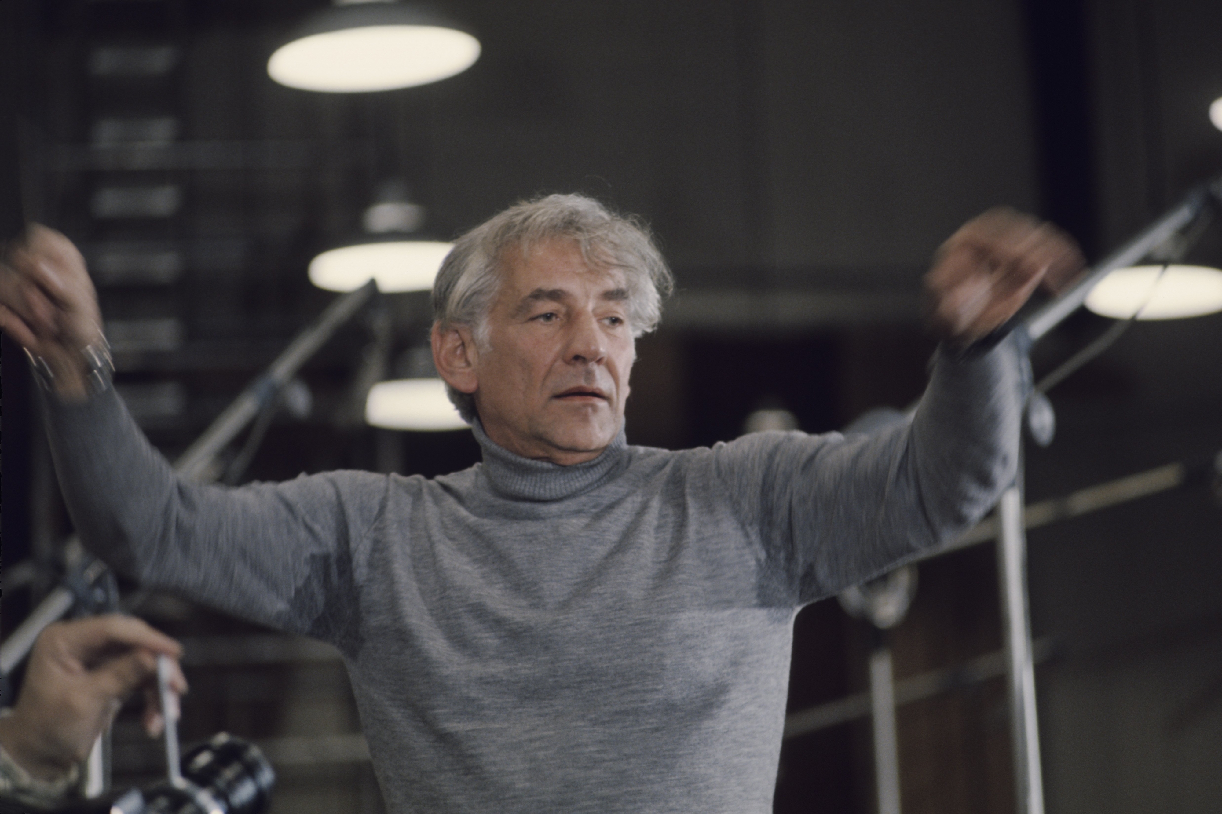 Leonard Bernstein conductinh