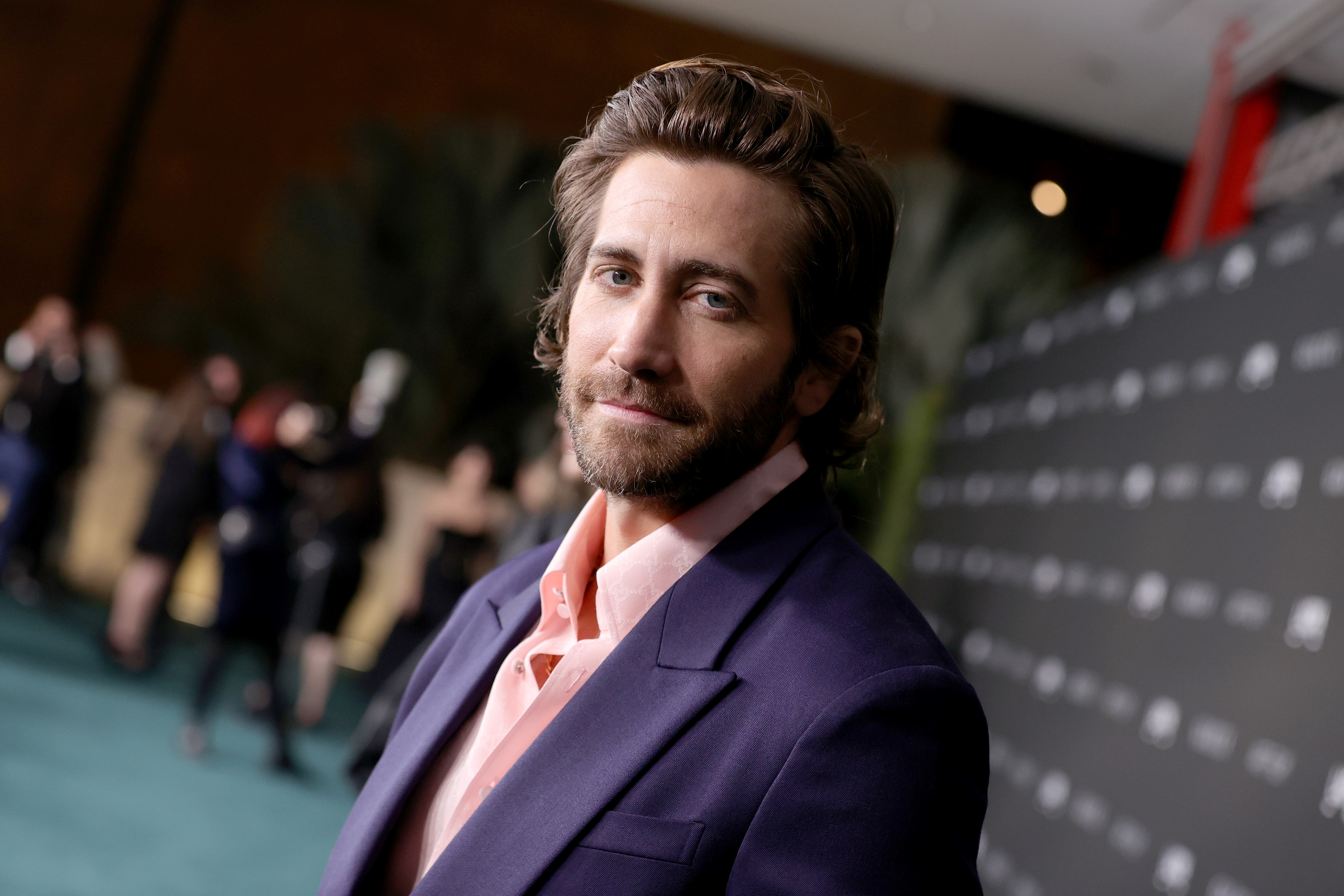 Jake Gyllenhaal on the red carpet of a media event