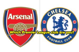 split image of arsenal premier league and chelsea football club league