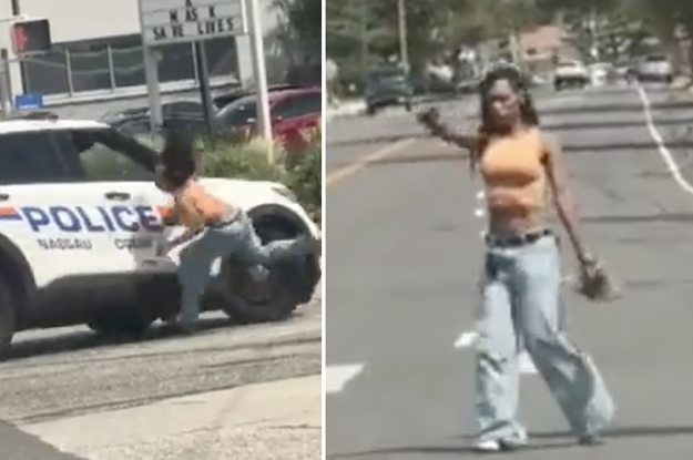 Woman Was Waving Gun In The Street, Police Hit Her With Their Car [VIRAL VIDEO]