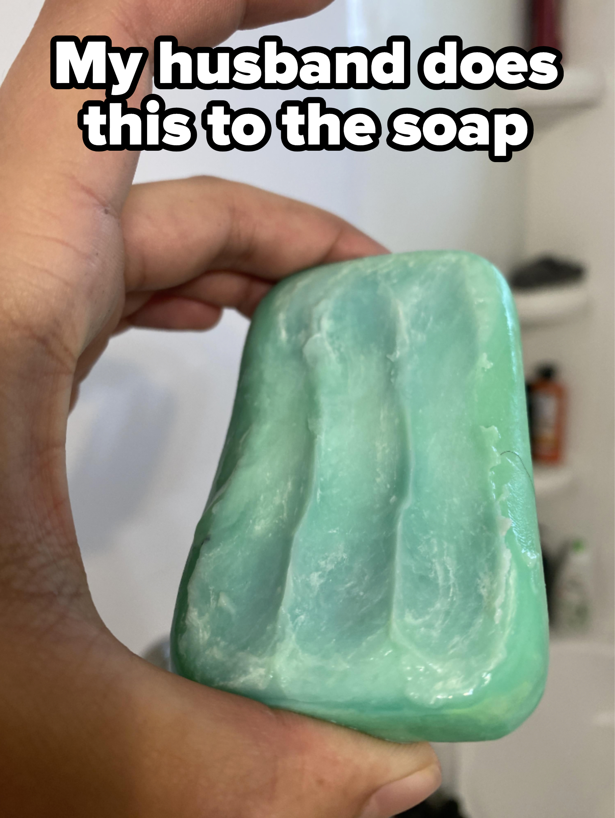 Finger marks in soap