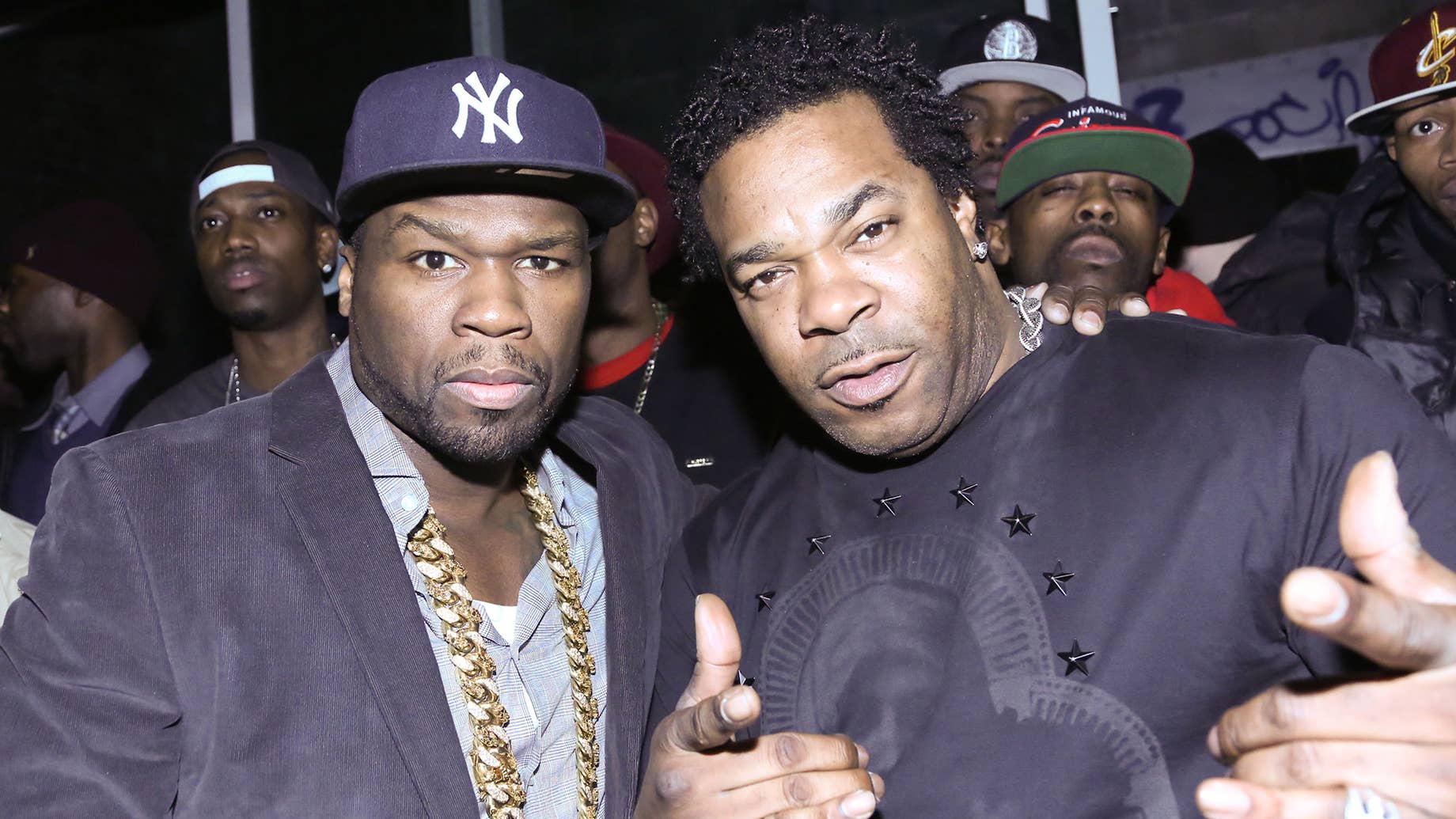 50 Cent Playfully Trolls Busta Rhymes Over His Huge Chain Complex