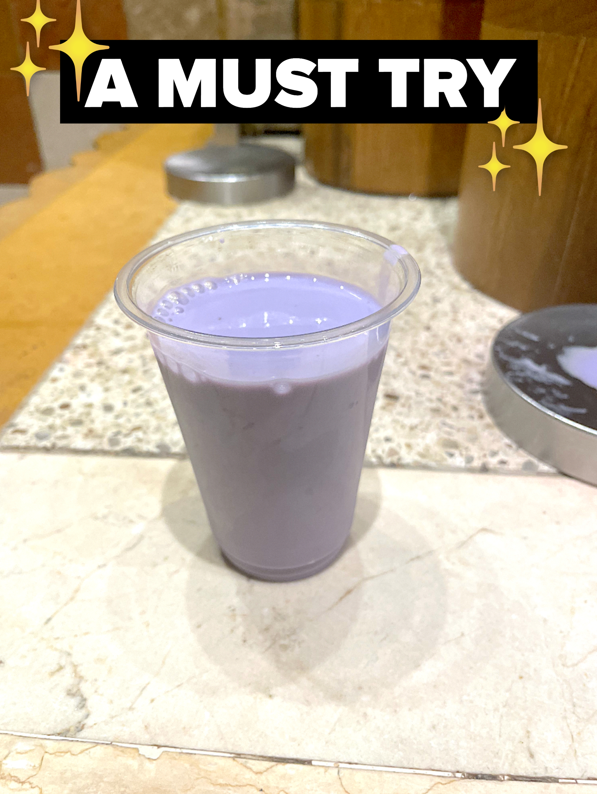 Ube Horchata Drink from Bacchanal Buffet in Las Vegas