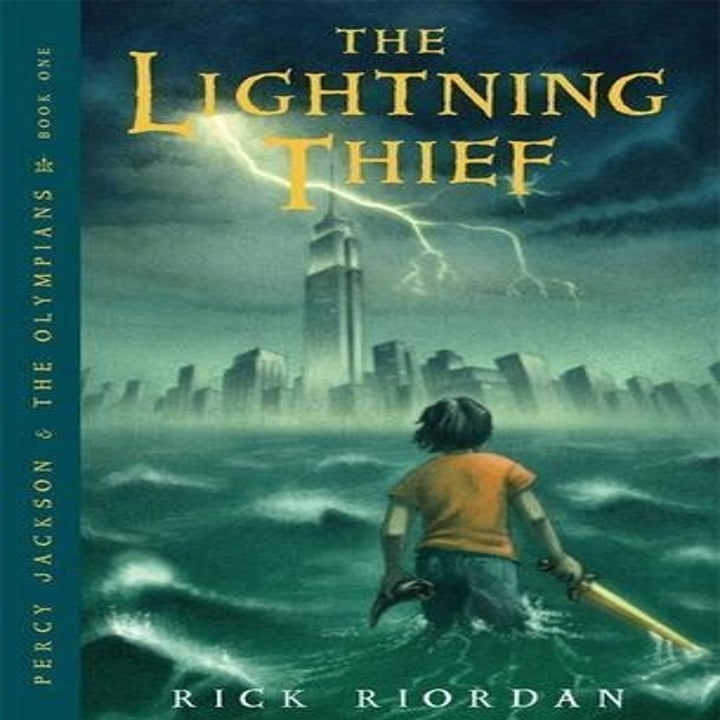 The book cover for The Lightning Thief