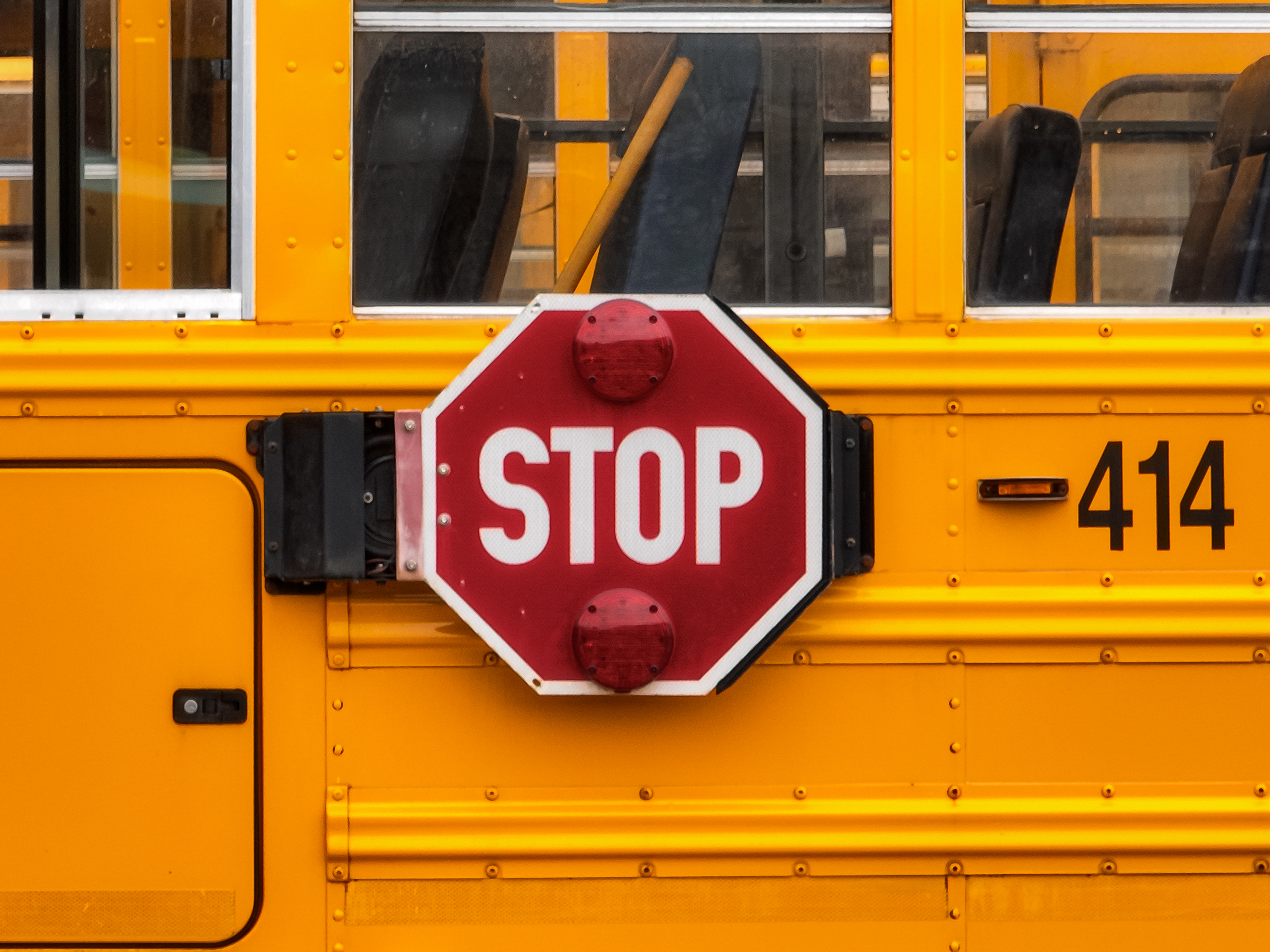 The side of a school bus