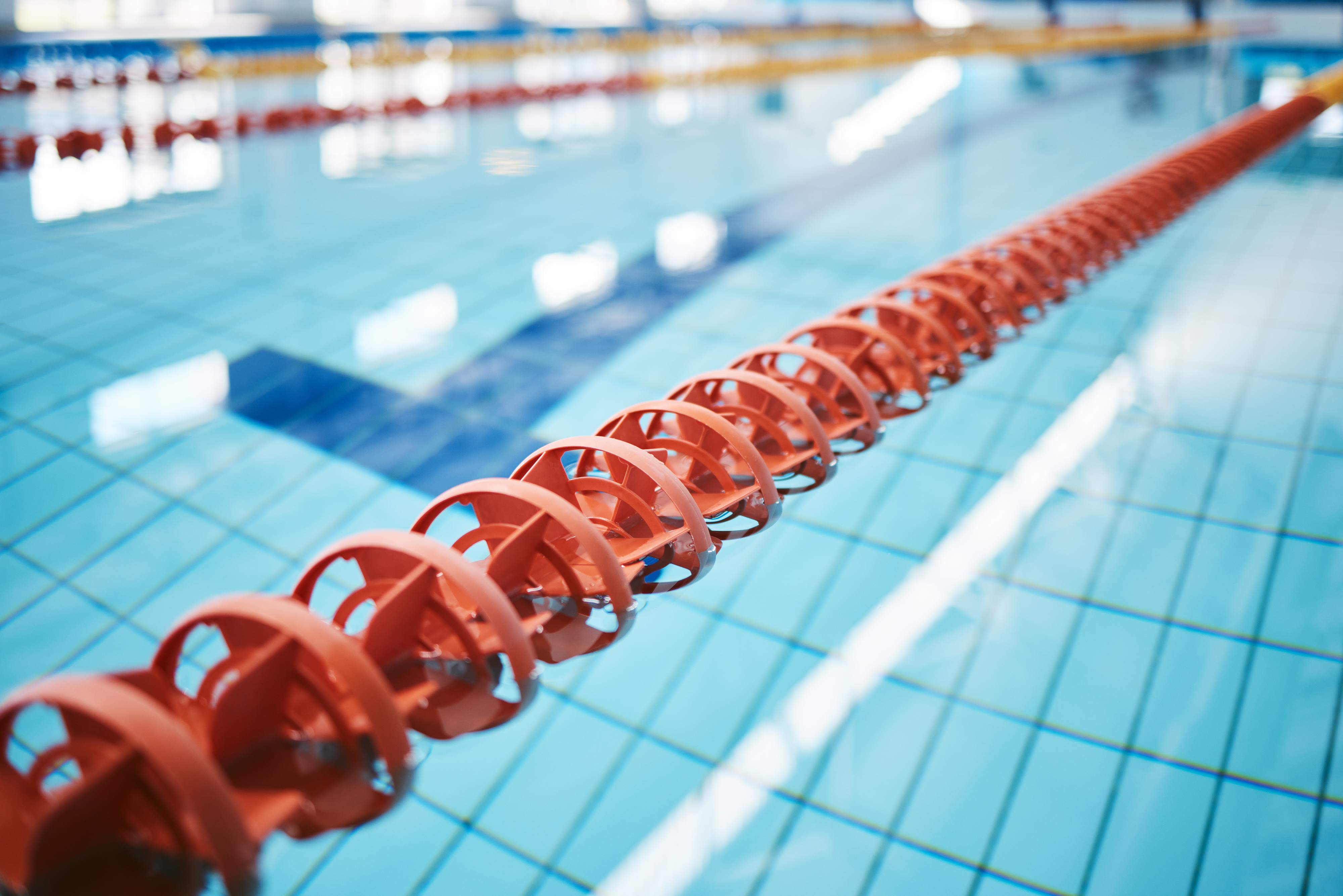 An indoor swimming pool