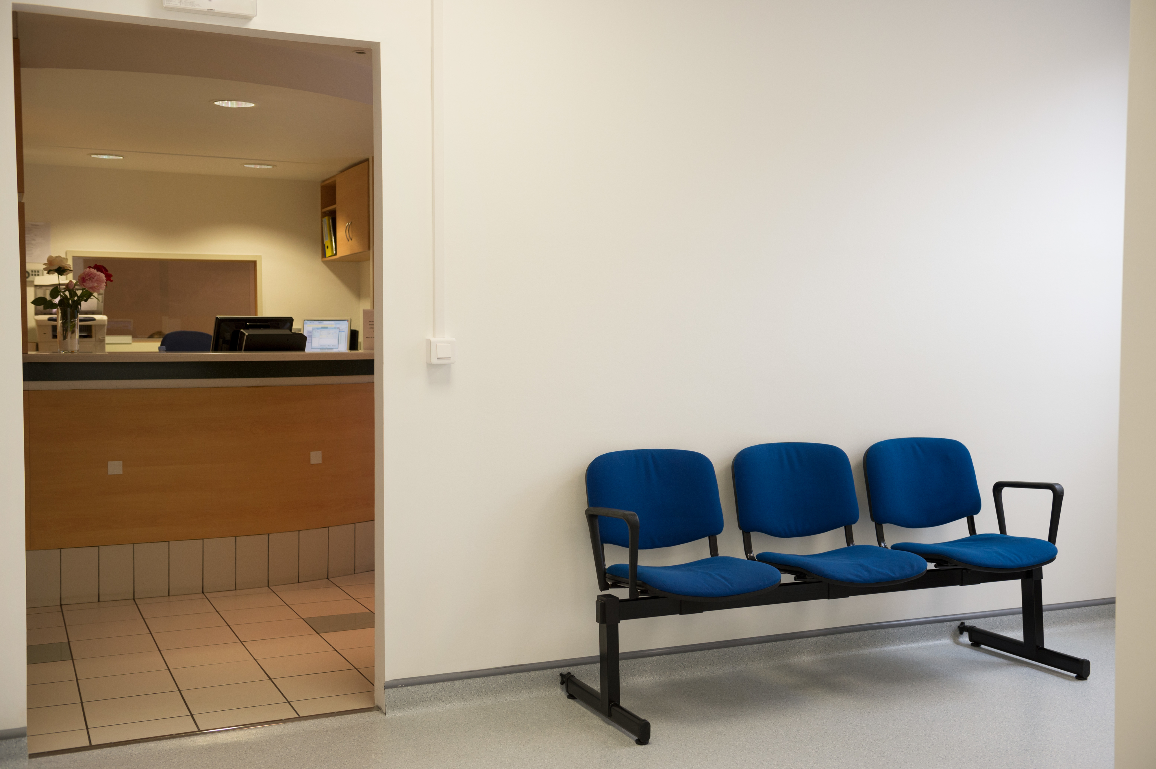 A clinic waiting room