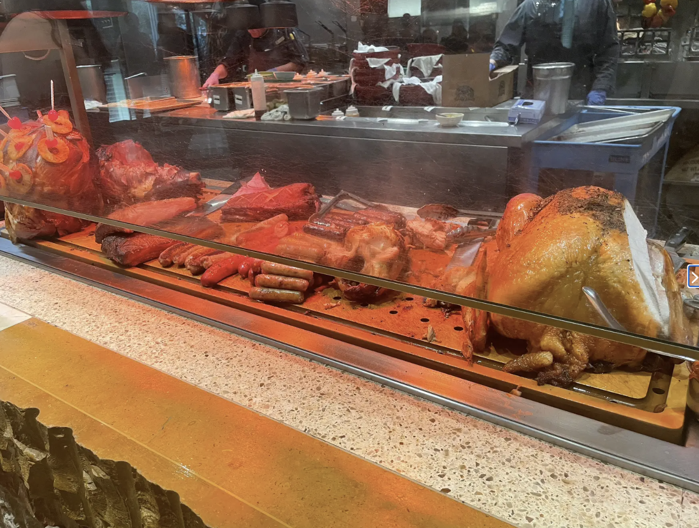 Carving station from  bacchanal buffet in las vegas