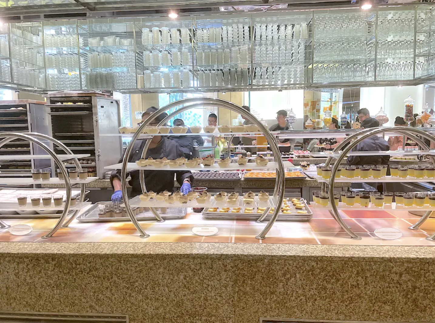 dessert station from bacchanal buffet in las vegas