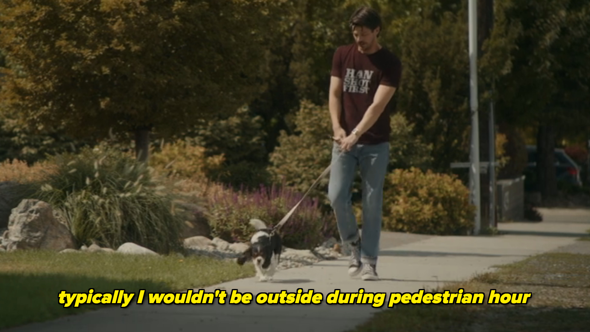 grant gustin walking chloe saying &#x27;typically i wouldn&#x27;t be outside during pedestrian hours&#x27;