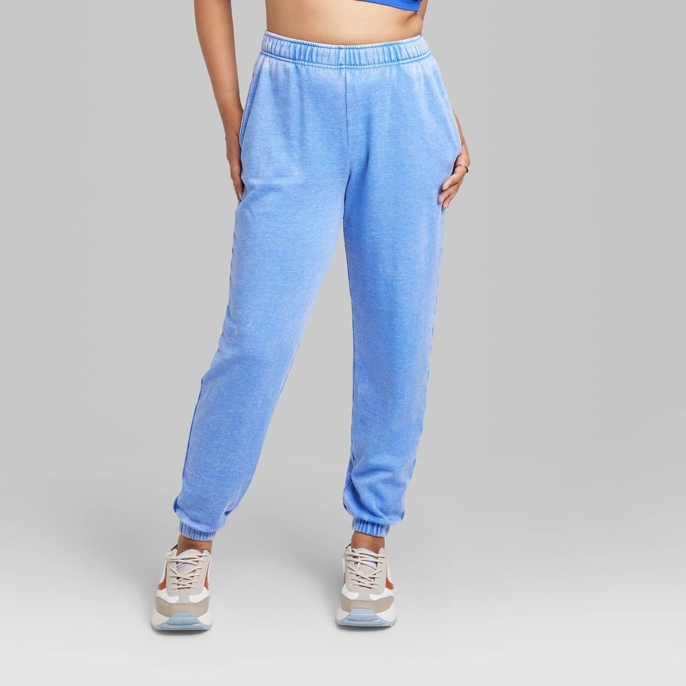 the tapered sweatpants in blue