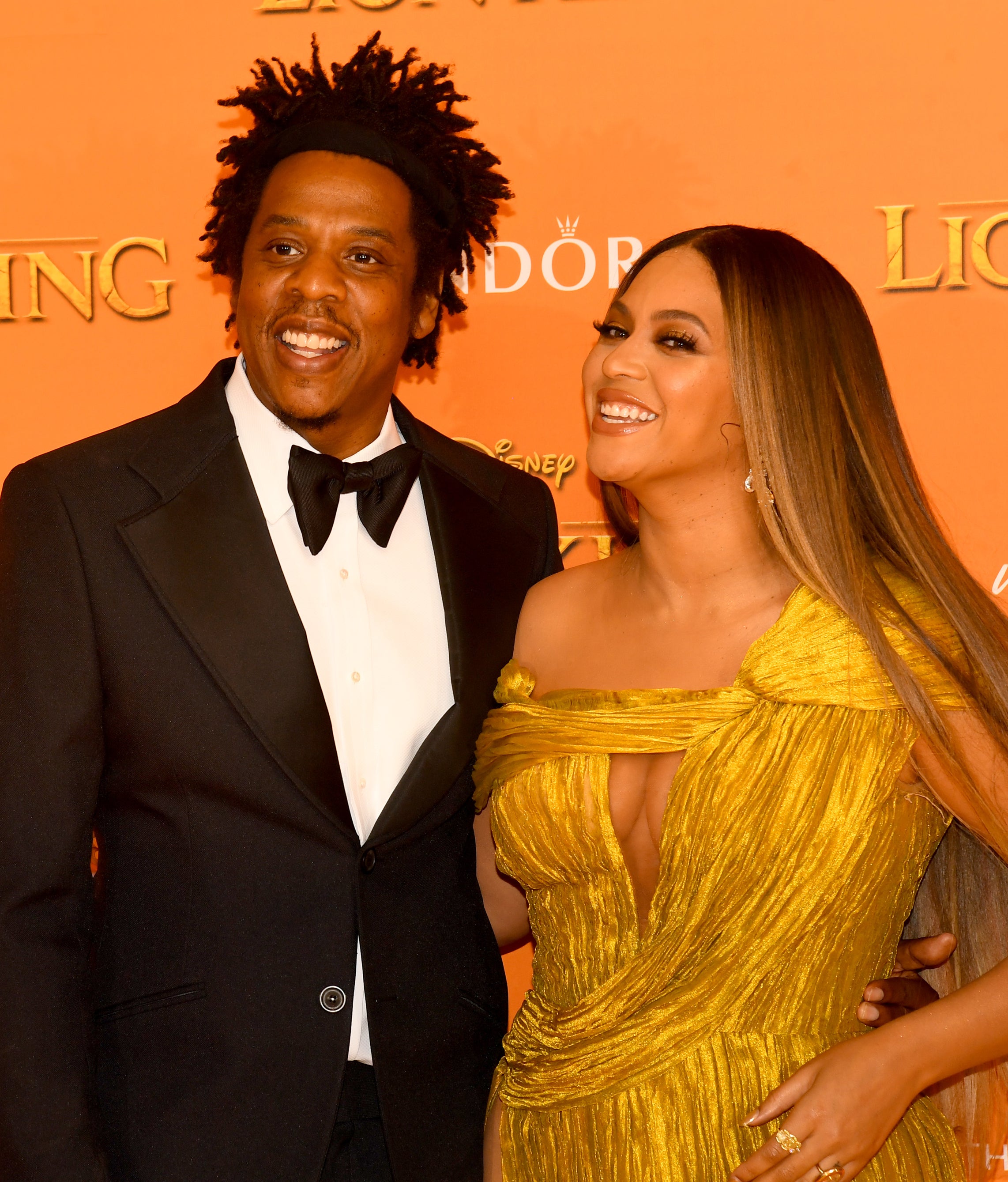 Closeup of Jay-Z and Beyoncé