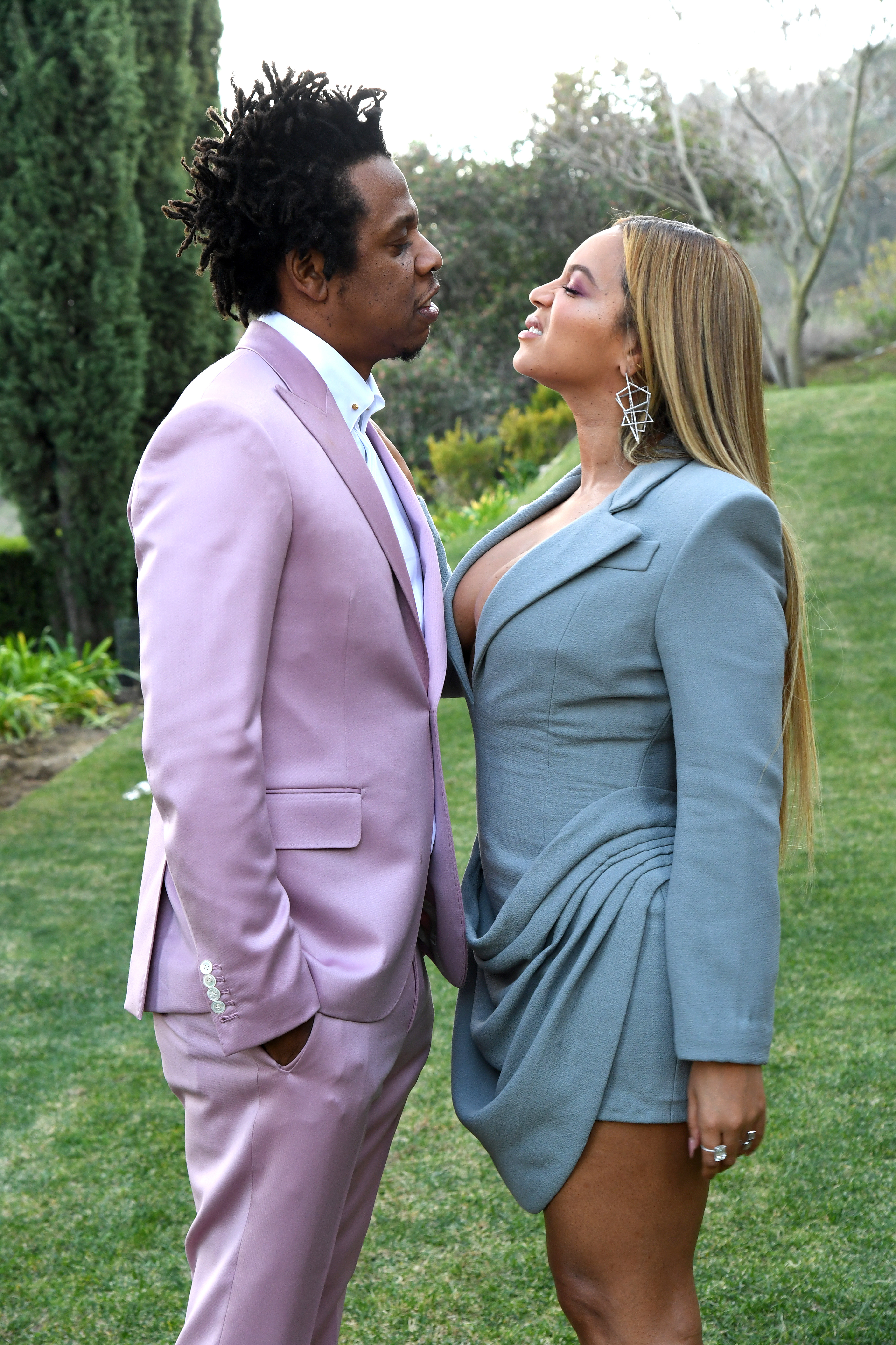Closeup of Jay-Z and Beyoncé